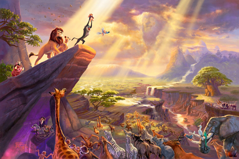 Disney Dreams Collection VII The Lion King painting - Thomas Kinkade Disney Dreams Collection VII The Lion King art painting